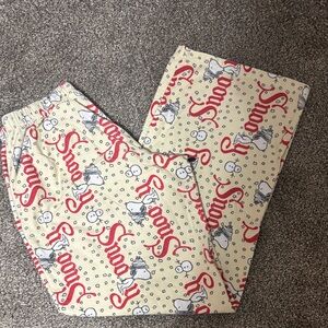 Peanuts Cream Snoopy Print pajama pants 2011